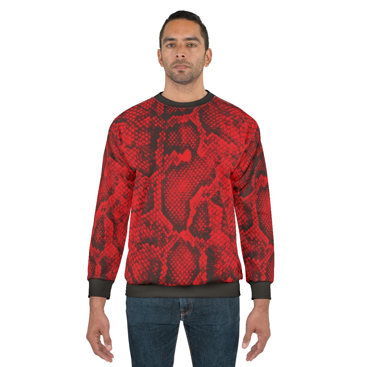 Red Snakeskin Sweatshirt