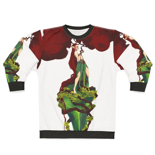 Red tree design sweatshirt