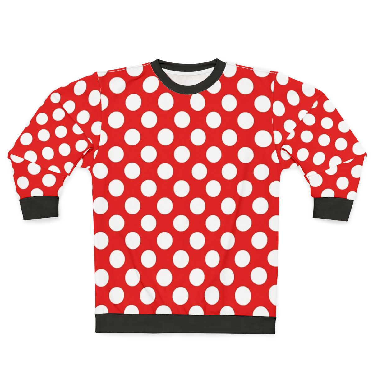 Red and white polka dot sweatshirt