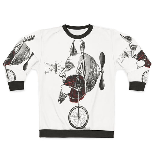 Redditur Infernum occult horror vintage sweatshirt with skull and skeleton design
