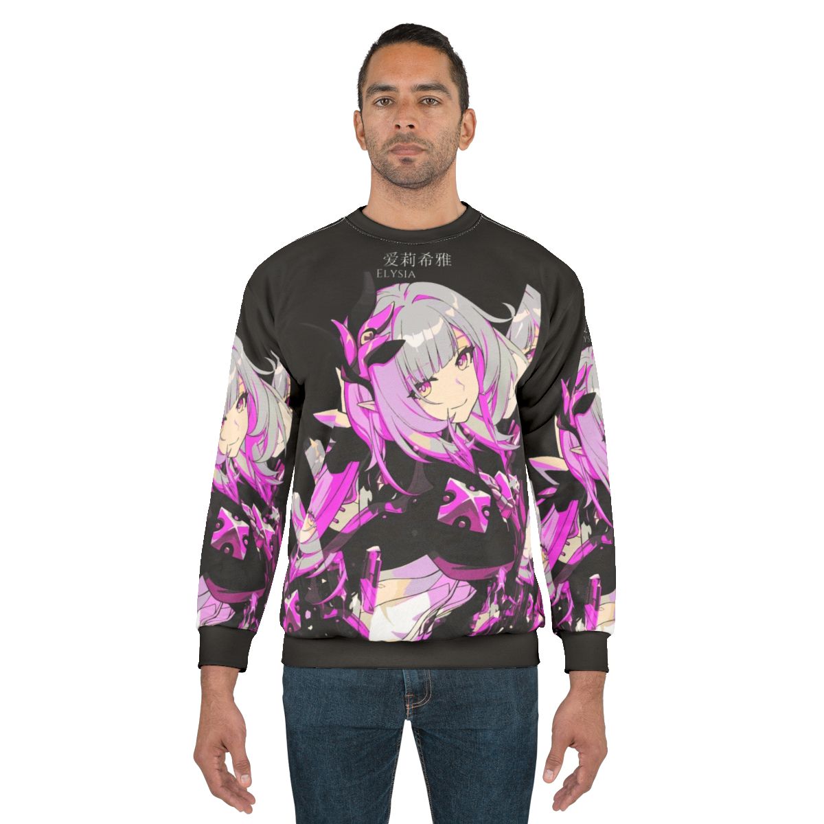 Reflection Crystal Sweatshirt with Fantasy Anime Manga Game Inspired Design