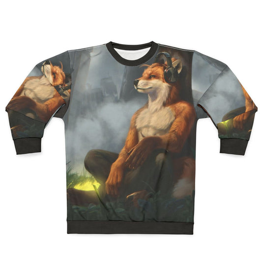 Relaxing furry anthro canine fantasy sweatshirt