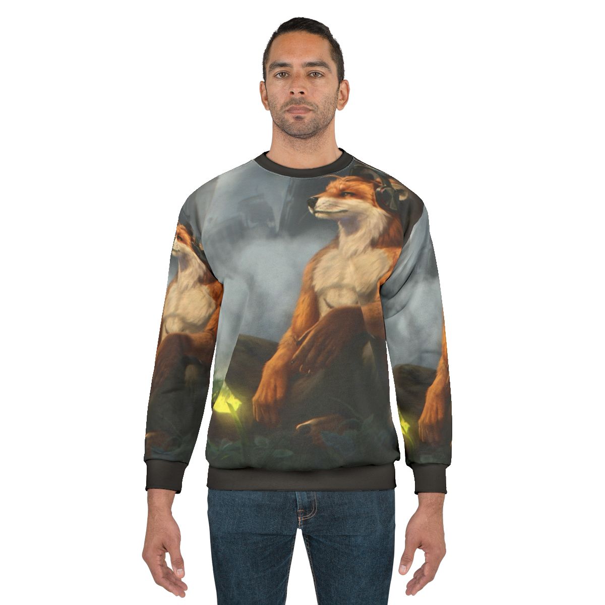 Relaxing furry anthro canine fantasy sweatshirt