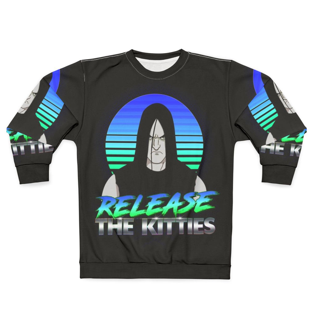 Release The Kitties Metalocalypse Dethklok Heavy Metal Band Cartoon Apparel Sweatshirt