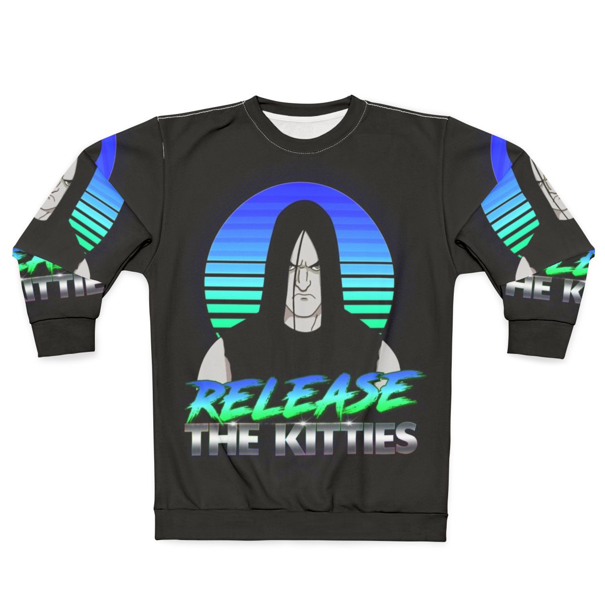 Release The Kitties Metalocalypse Dethklok Heavy Metal Band Cartoon Apparel Sweatshirt