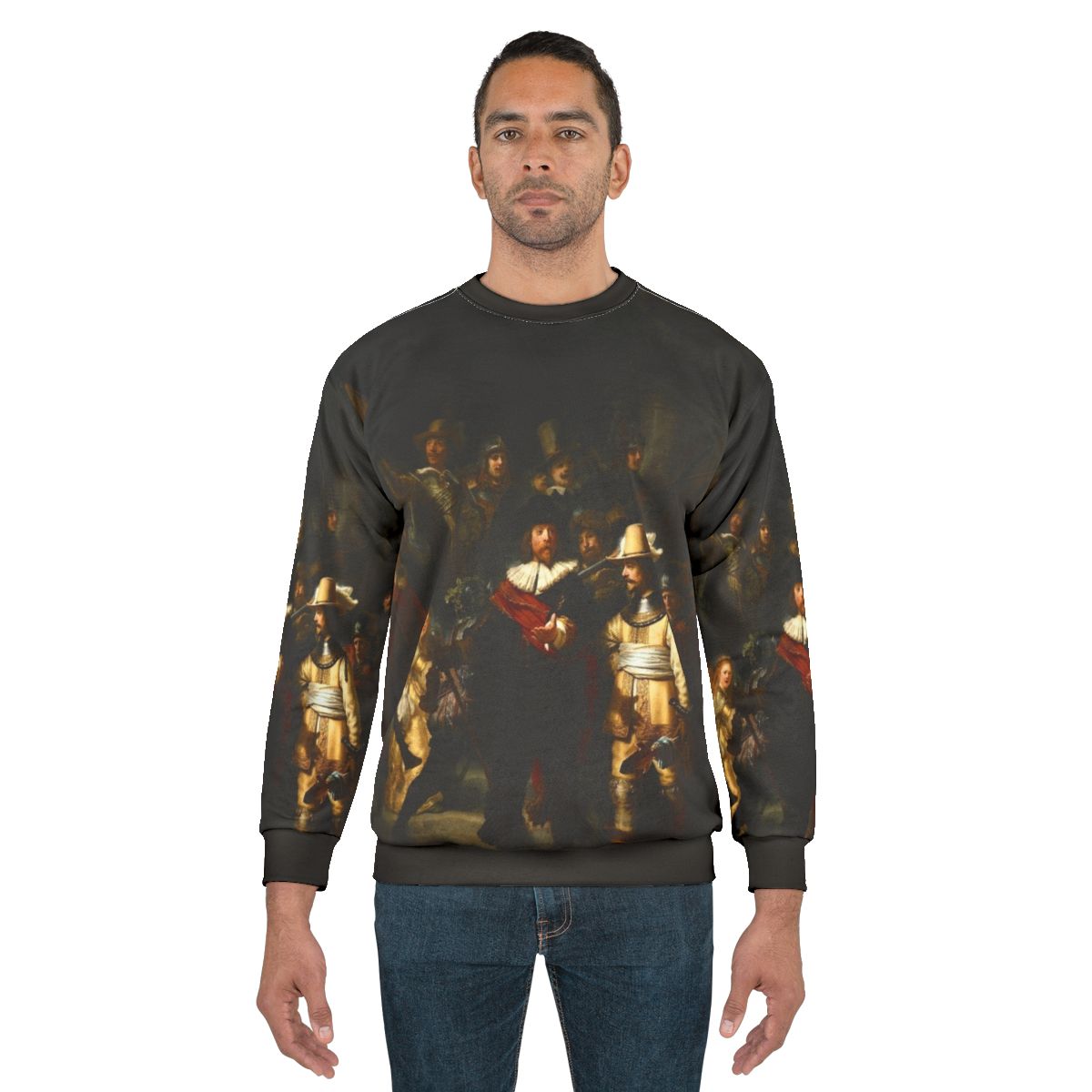 Rembrandt Sweatshirt with Nachtwacht Pattern