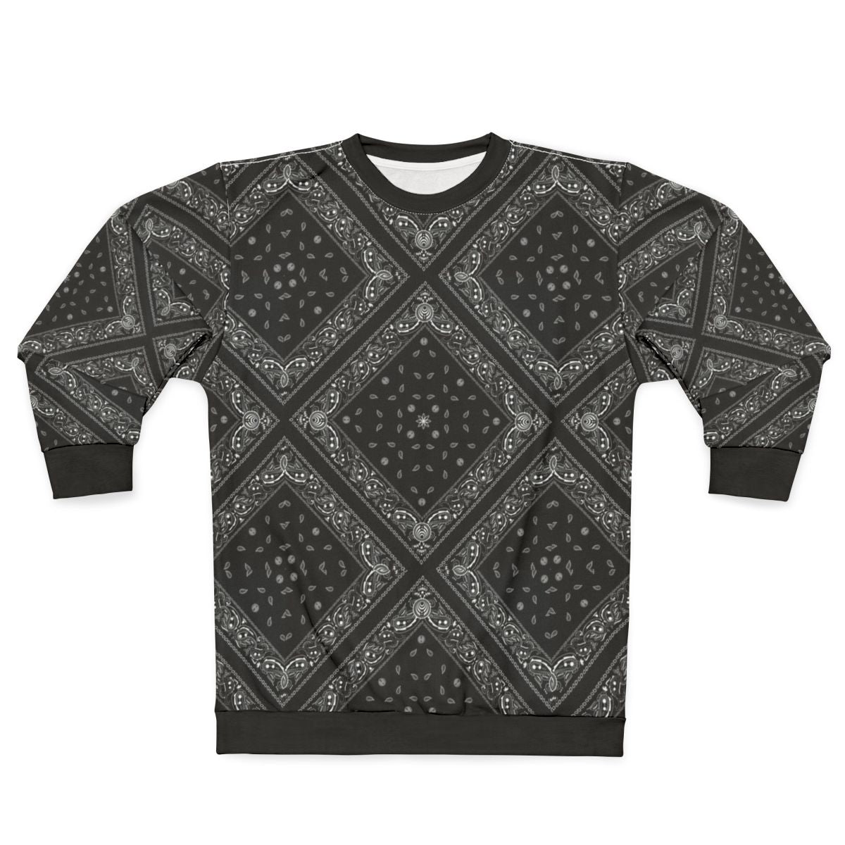 Black Bandana Print Sweatshirt