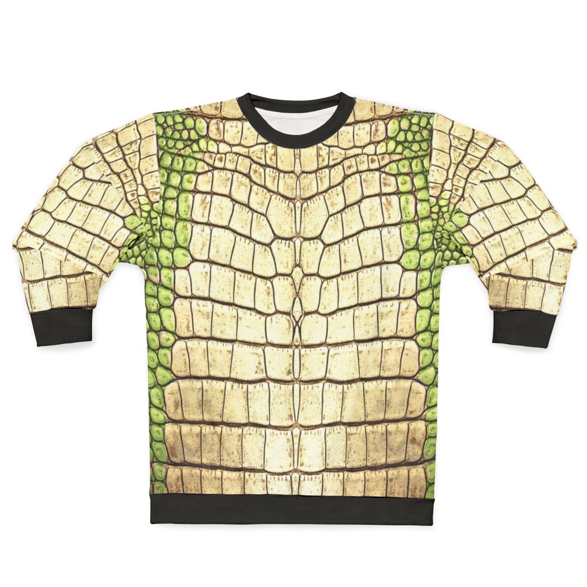 Reptilian belly pattern sweatshirt with scale design