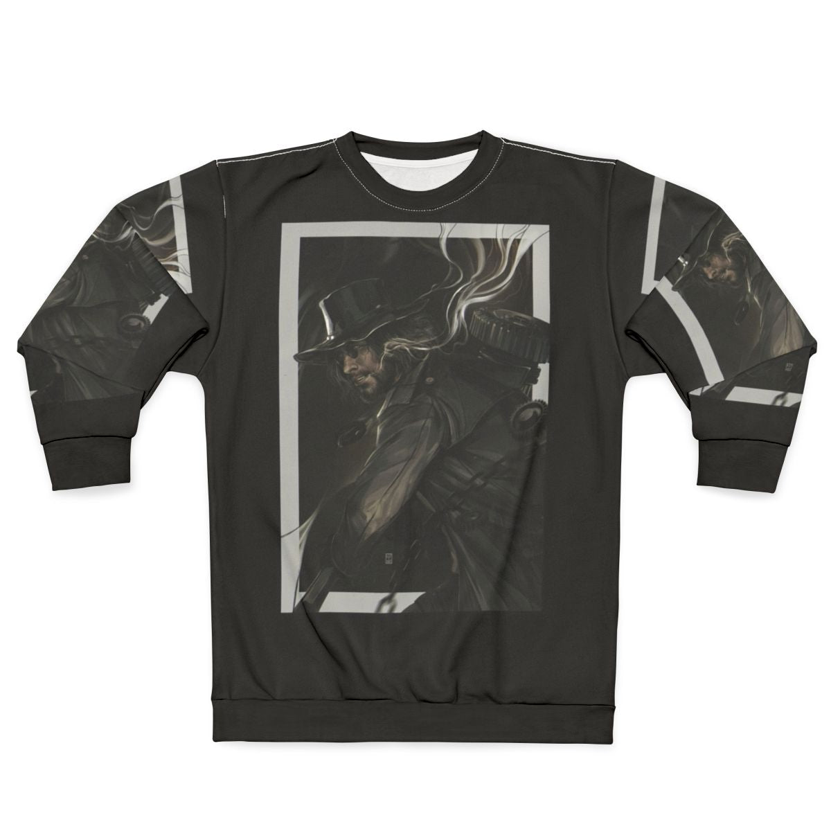 Resident Evil Village themed sweatshirt with horror gaming design