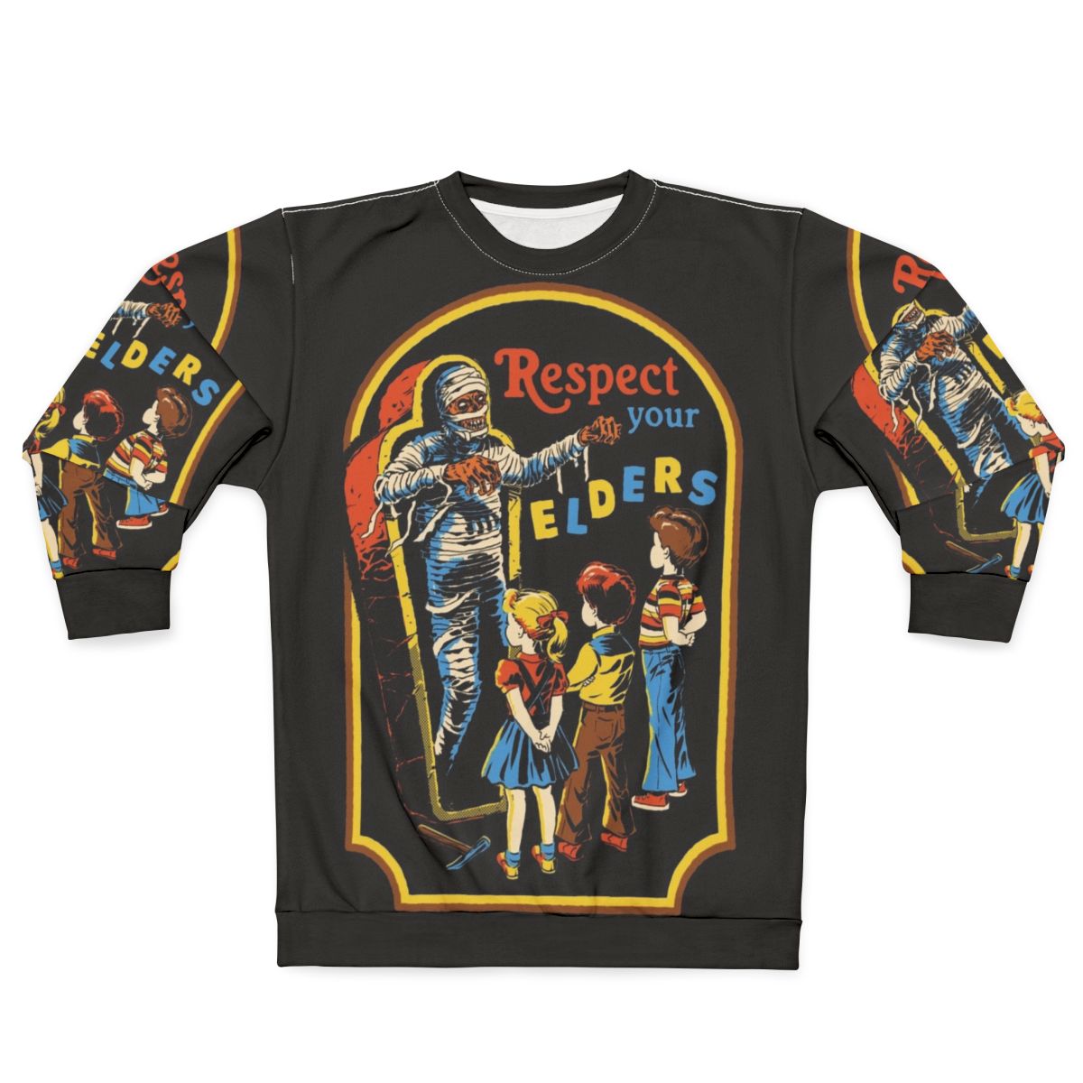 Respect Your Elders retro vintage horror mummy sweatshirt