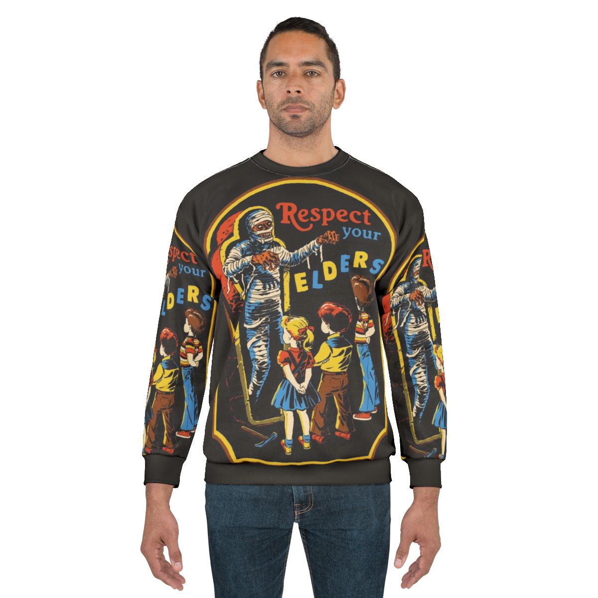 Respect Your Elders retro vintage horror mummy sweatshirt