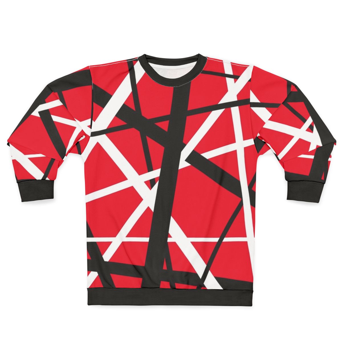 Retro 80s striped design music-themed sweatshirt
