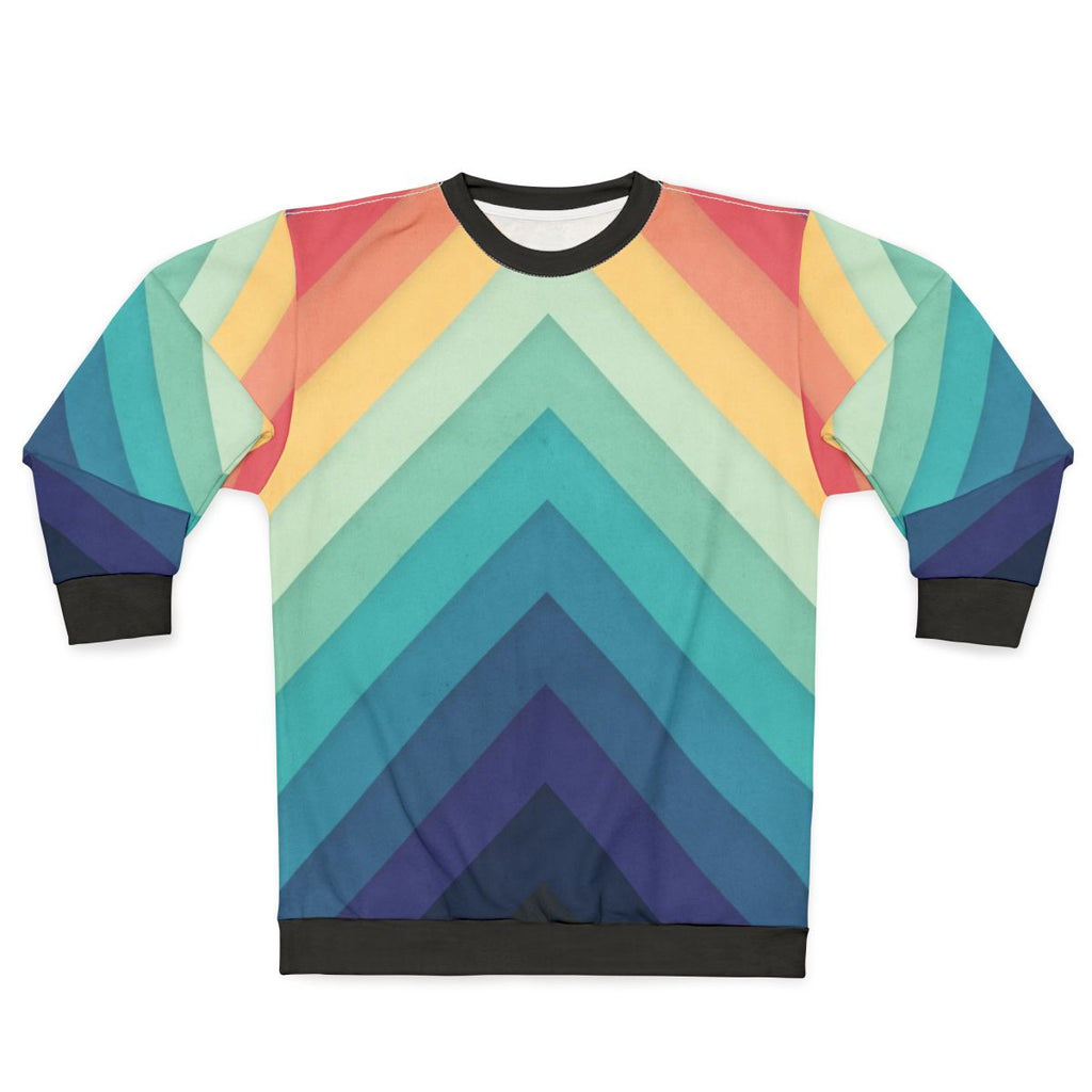 Retro Chevron Gradient Sweatshirt