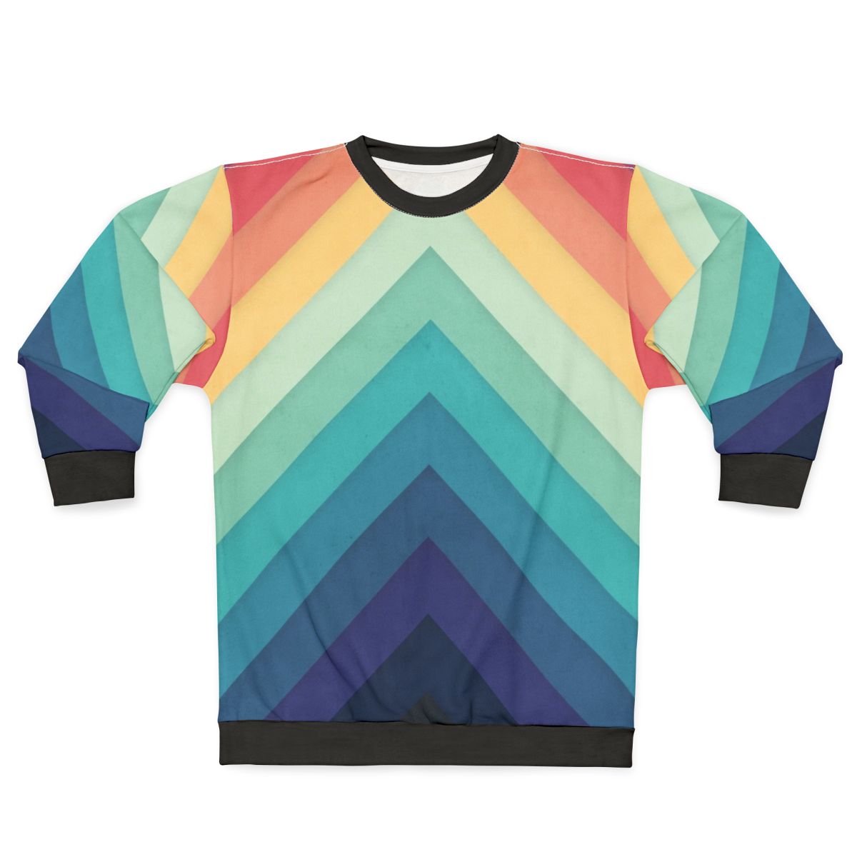 Retro Chevron Gradient Sweatshirt