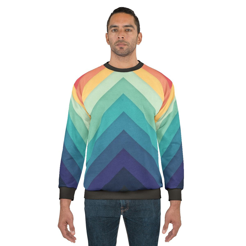 Retro Chevron Gradient Sweatshirt
