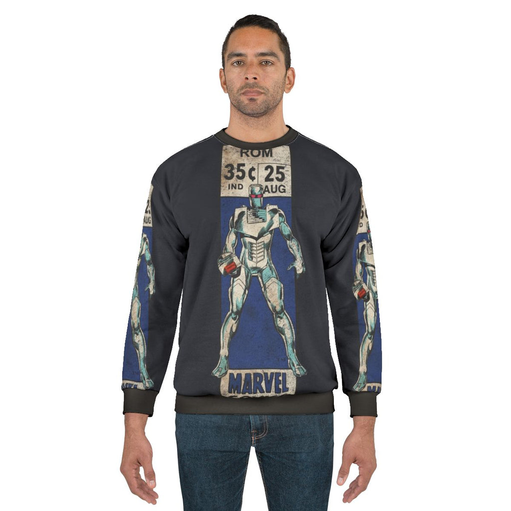 Retro comic book superhero sweatshirt