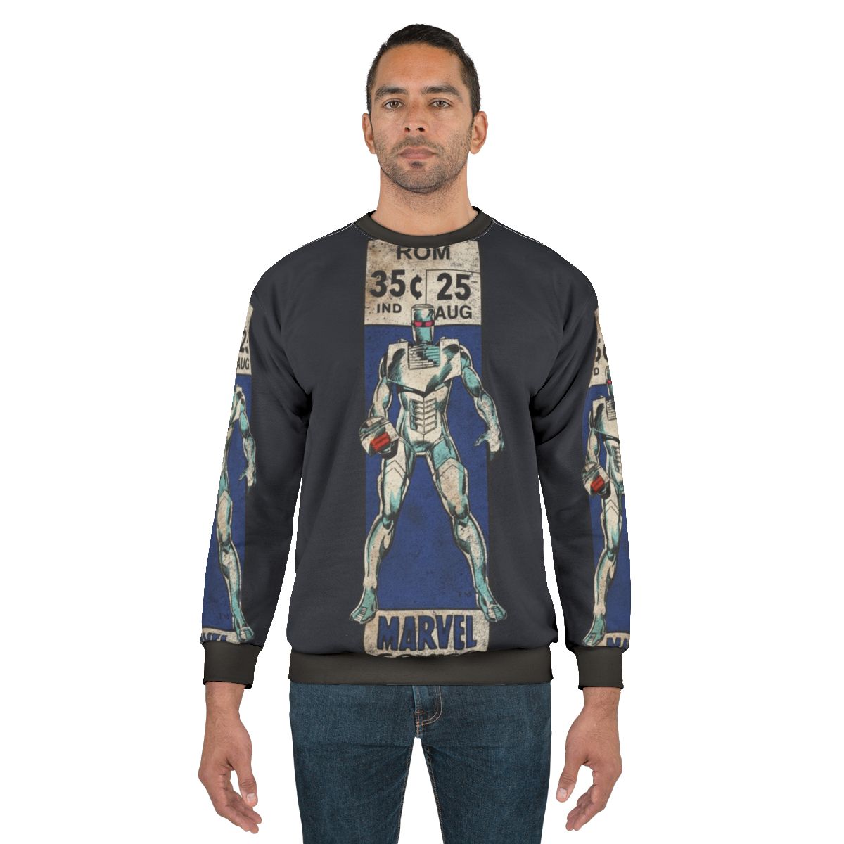 Retro comic book superhero sweatshirt