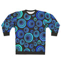 Retro Blue Sweatshirt with Fun Vibrant Pattern