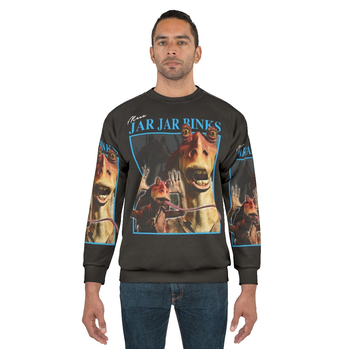 Retro Jar Jar Binks Graphic Star Wars Sweatshirt