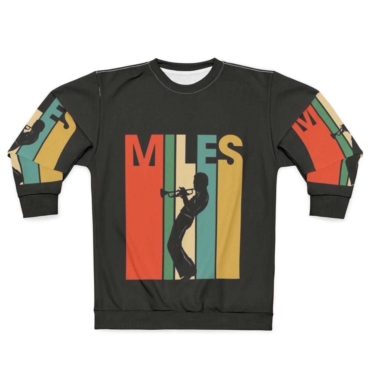 Retro Miles Davis Trumpet Blue Music Sweatshirt