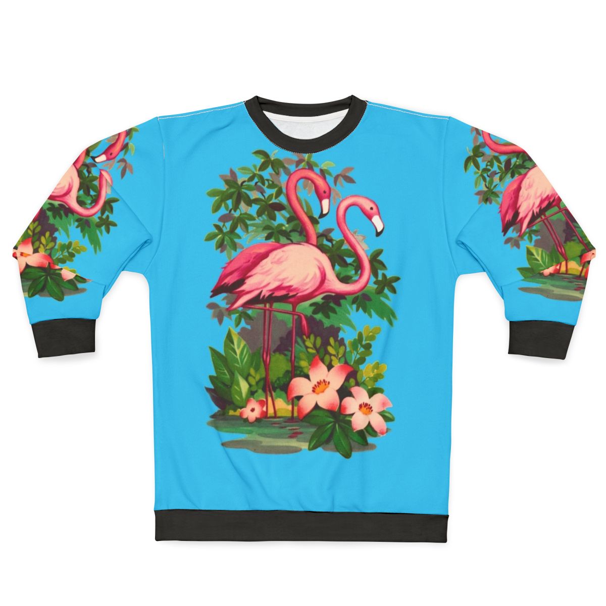 Retro pink flamingo sweatshirt