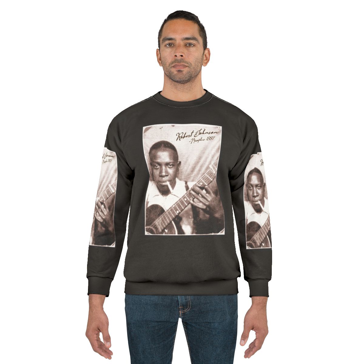 Retro Robert Johnson Blues Music Sweatshirt