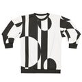 Retro 1960s black and white op art sweatshirt