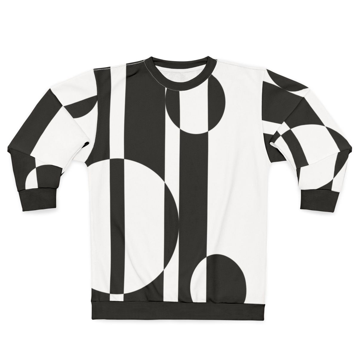 Retro 1960s black and white op art sweatshirt