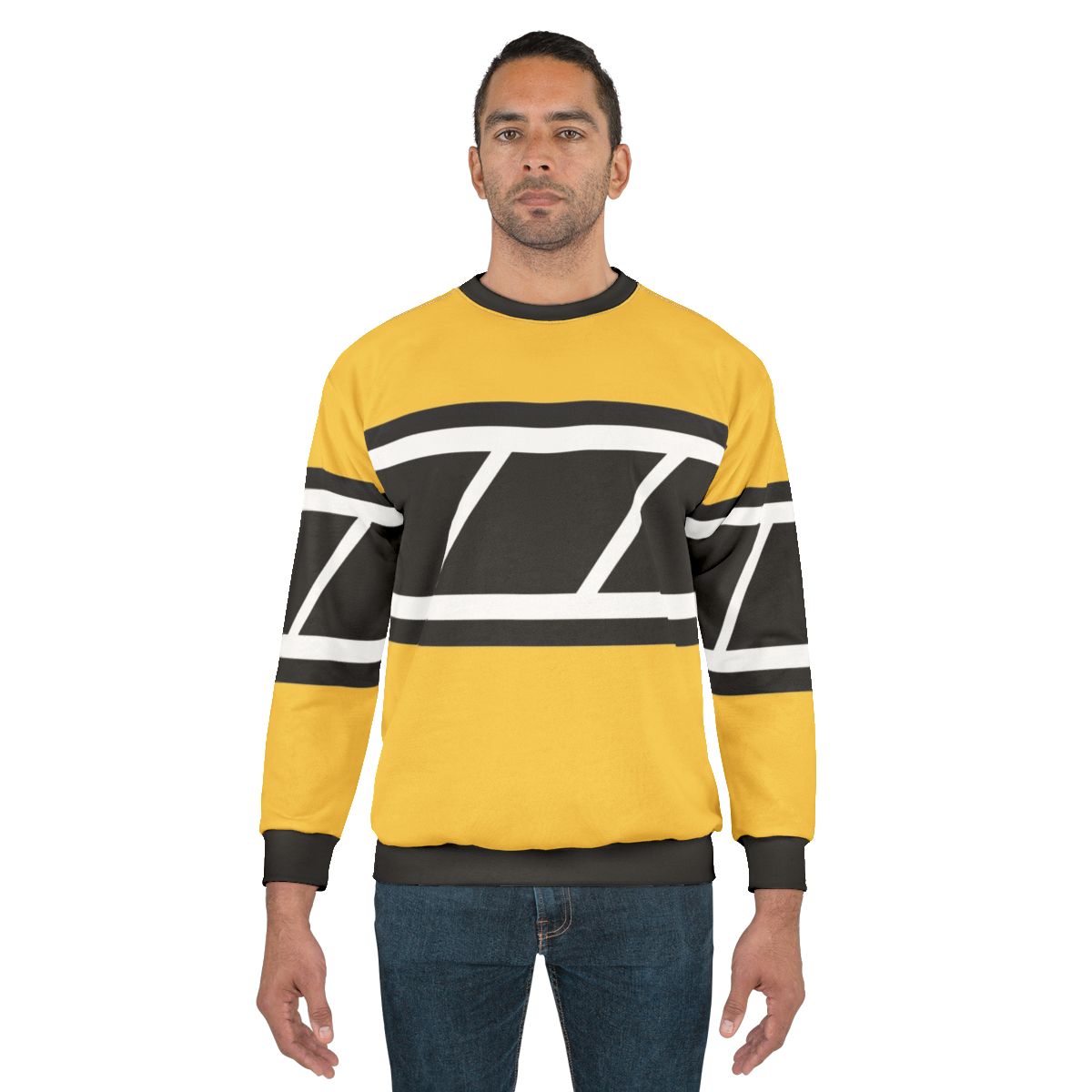 Retro speedblock yellow yamaha motorcycle sweatshirt