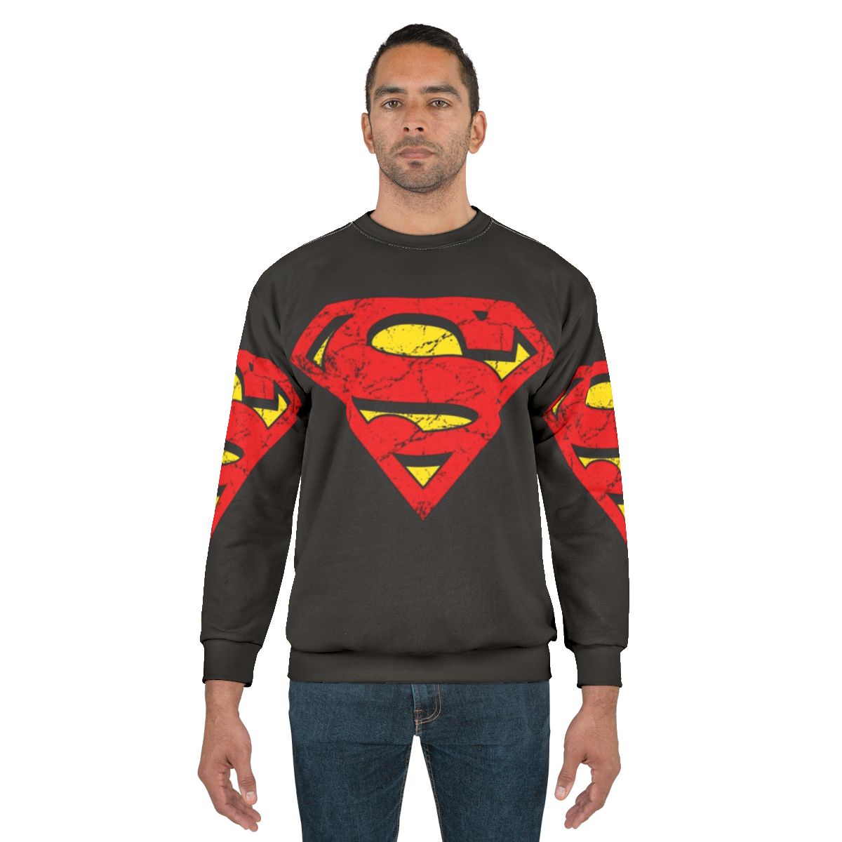 Retro Superhero Logo Vintage Sweatshirt