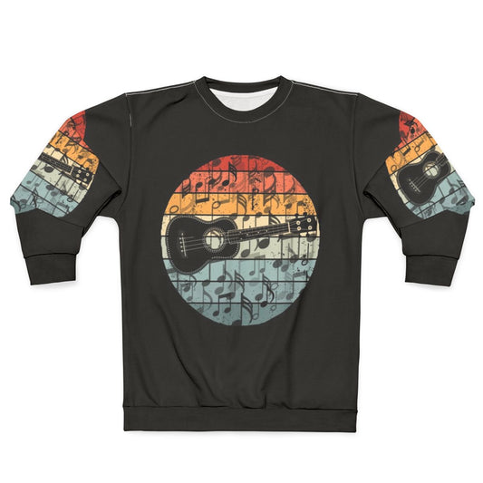 Retro ukulele player funny music sweatshirt