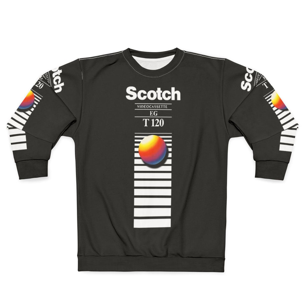 Retro VHS tape vaporwave aesthetic sweatshirt