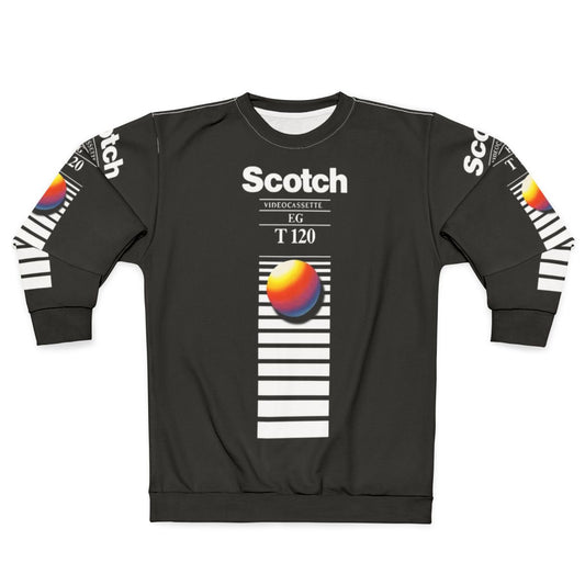 Retro VHS tape vaporwave aesthetic sweatshirt