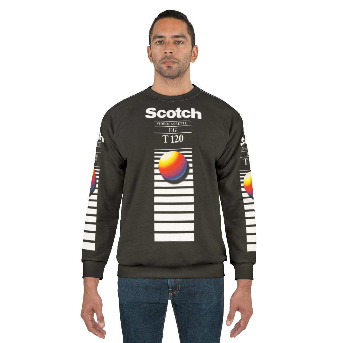 Retro VHS tape vaporwave aesthetic sweatshirt
