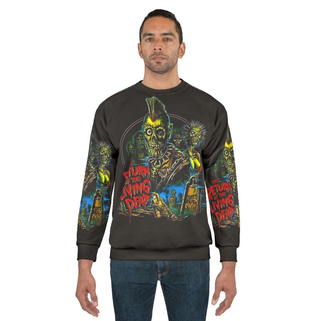Retro 80s horror-themed 'Return of the Living Dead' Tarman sweatshirt