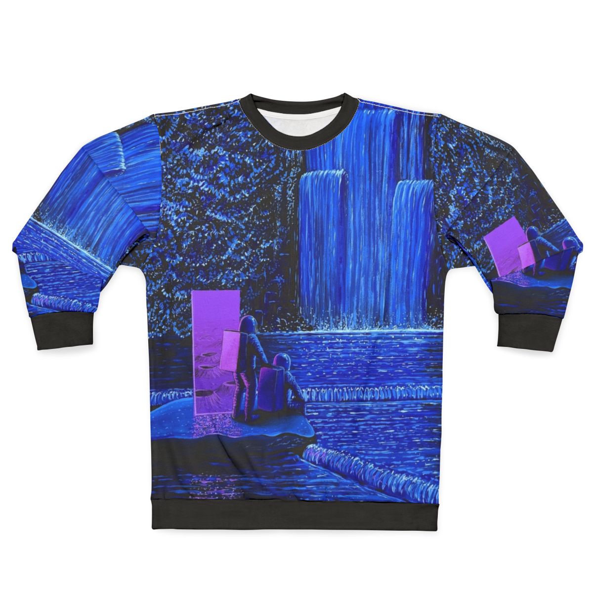 Night falls celestial waterfall sweatshirt