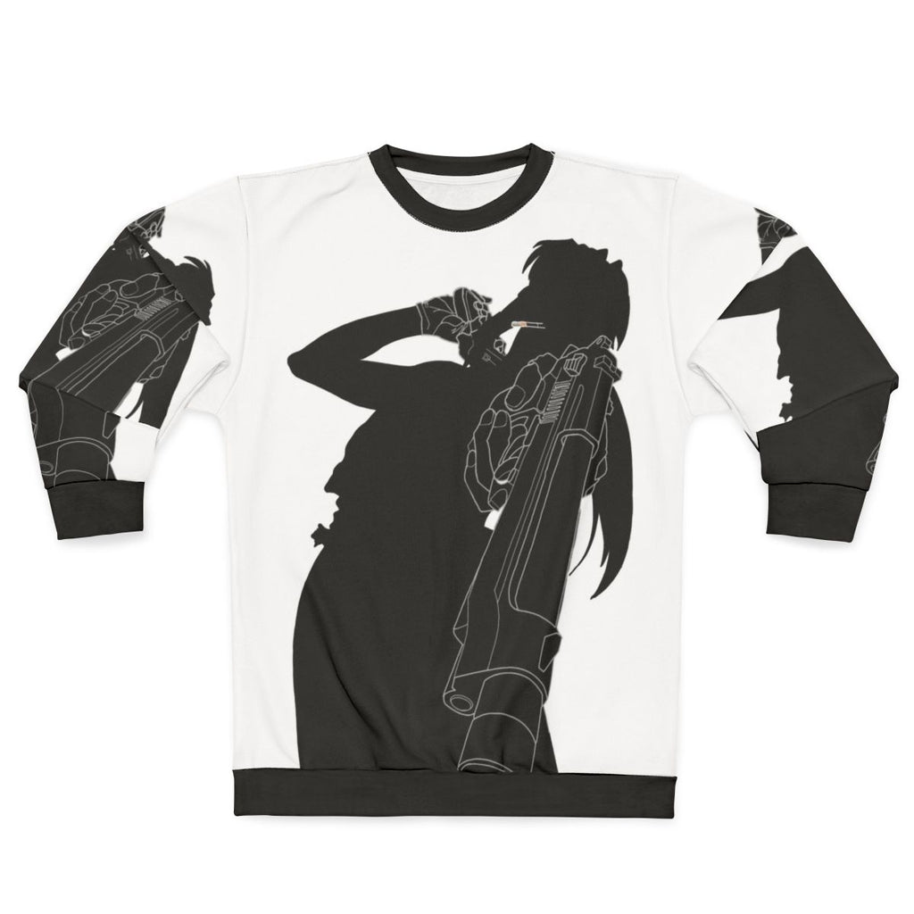 Black Lagoon Revy Anime Sweatshirt with Gun Silhouette