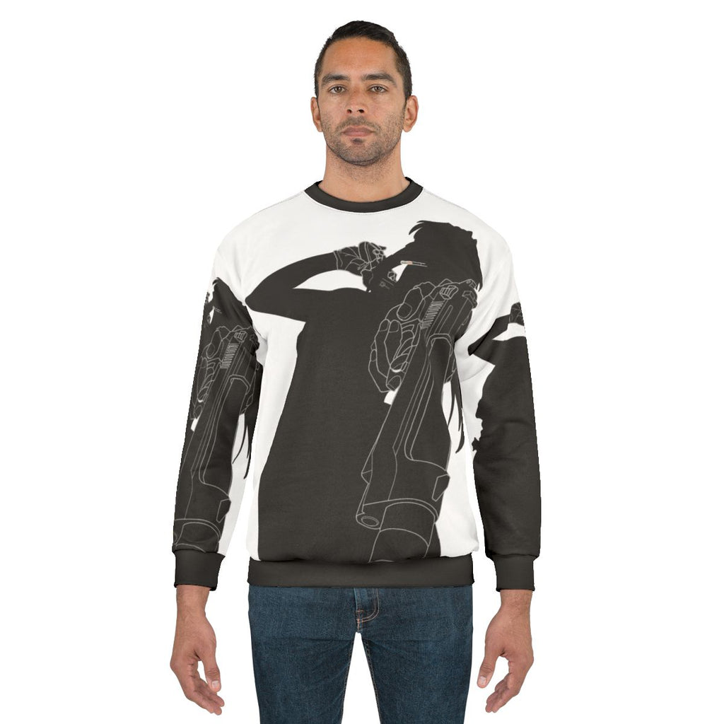 Black Lagoon Revy Anime Sweatshirt with Gun Silhouette