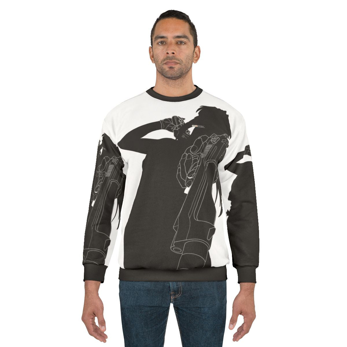 Black Lagoon Revy Anime Sweatshirt with Gun Silhouette