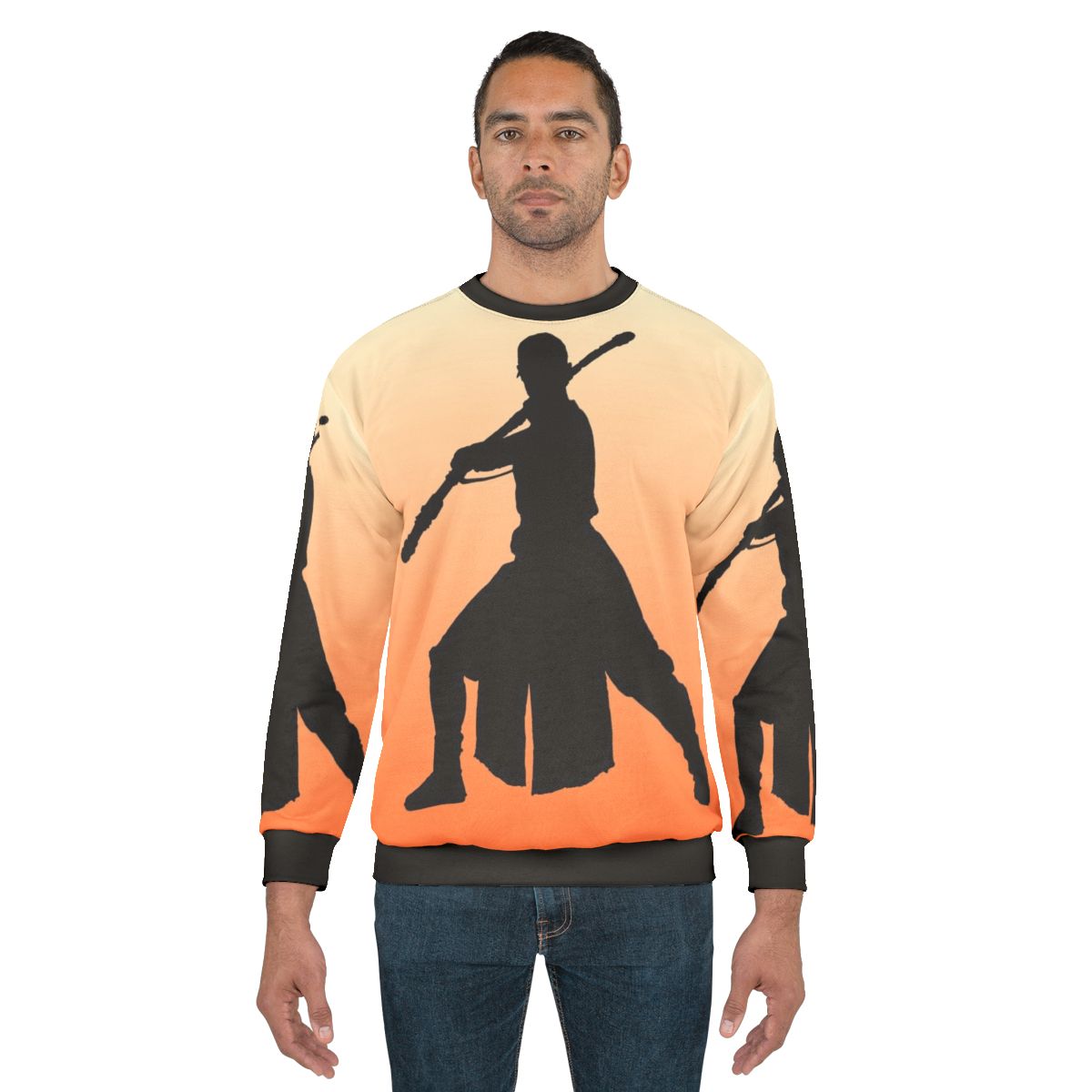 Rey Fighting Stance Silhouette Sweatshirt