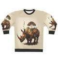 Rhinoceros sweatshirt with floral and botanical design