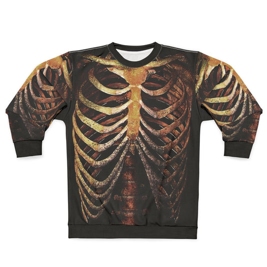 Rib Cage Tee Sweatshirt - Trendy Skeleton Shirt for Photography Fans