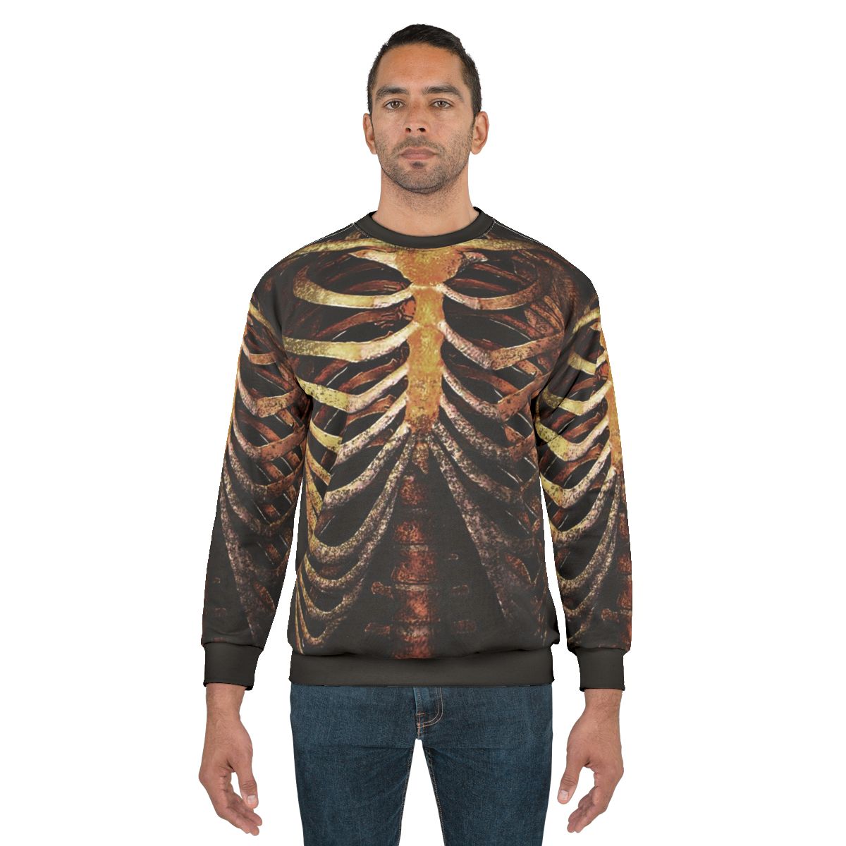 Rib Cage Tee Sweatshirt - Trendy Skeleton Shirt for Photography Fans