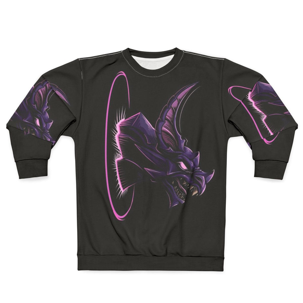 Dauntless Riftstalker Sweatshirt featuring the Riftstalker creature from the Dauntless game