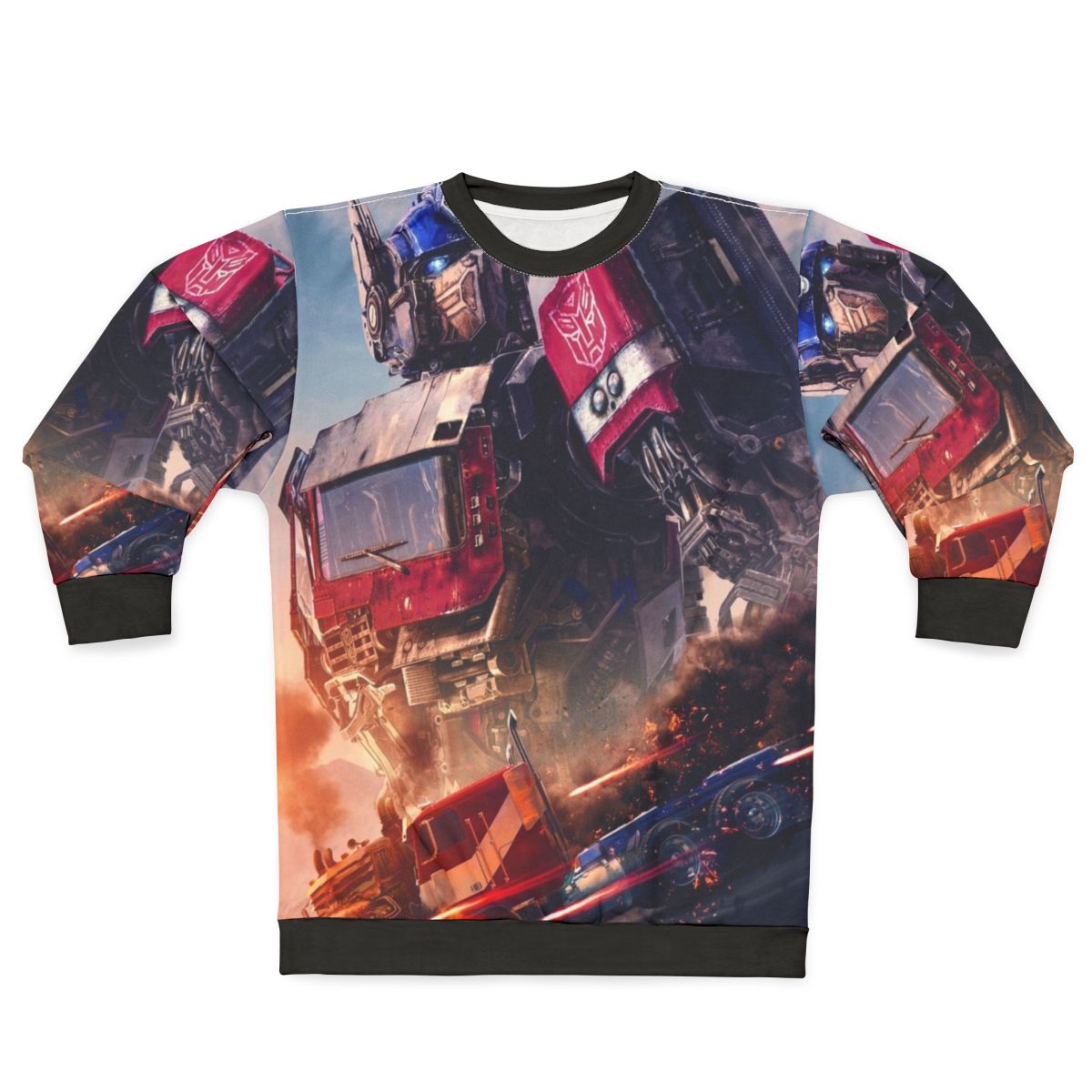 Transformers: Rise of the Beasts Sweatshirt featuring Optimus Prime and Bumblebee