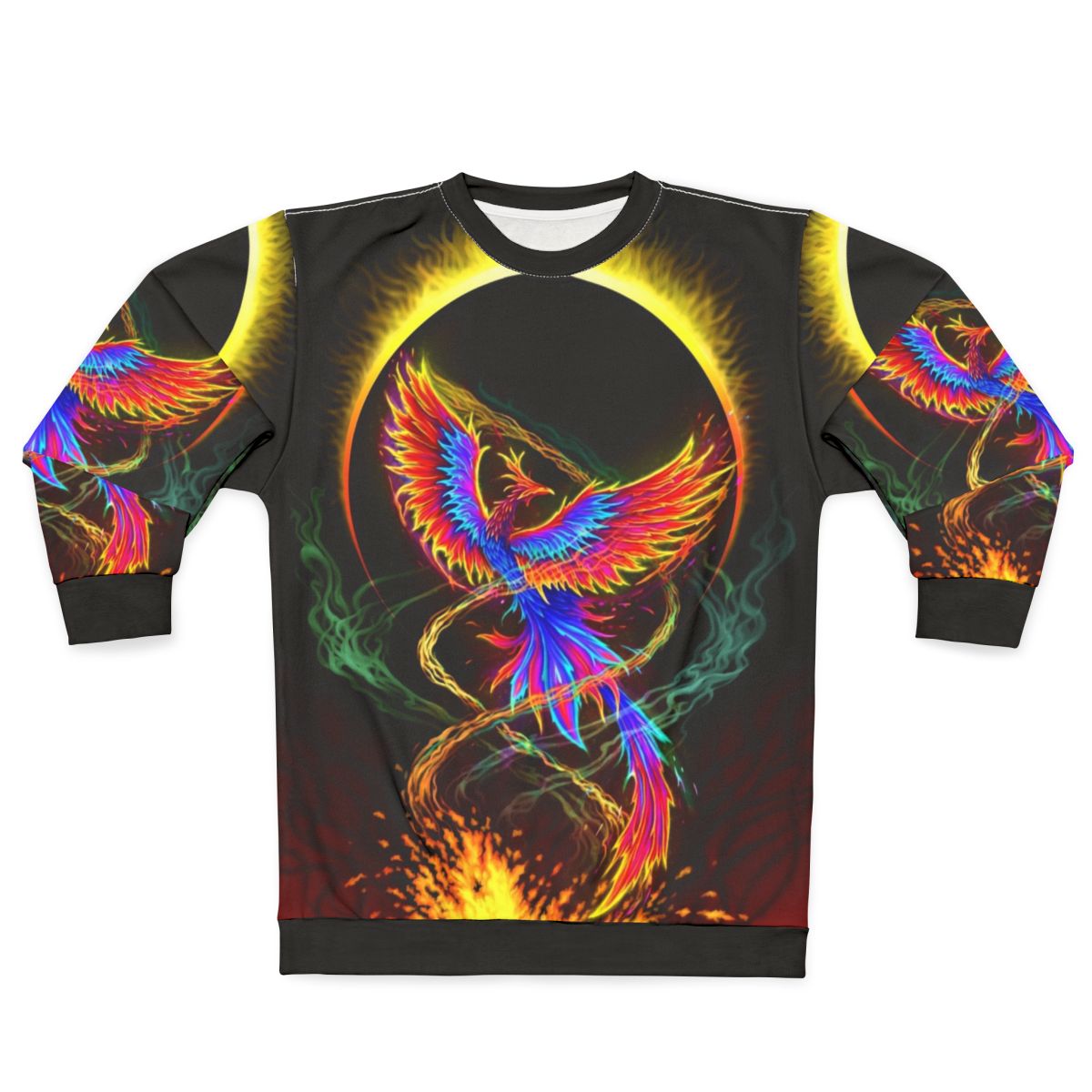 Rising Above Adversity Phoenix Volcano Graphic Sweatshirt