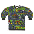 Vintage Road Carpet Sweatshirt with Retro 90s Automotive Inspired Design