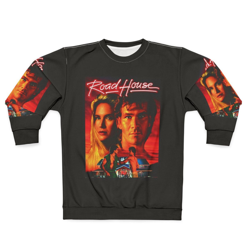 Retro Roadhouse Movie Sweatshirt with Patrick Swayze Graphic