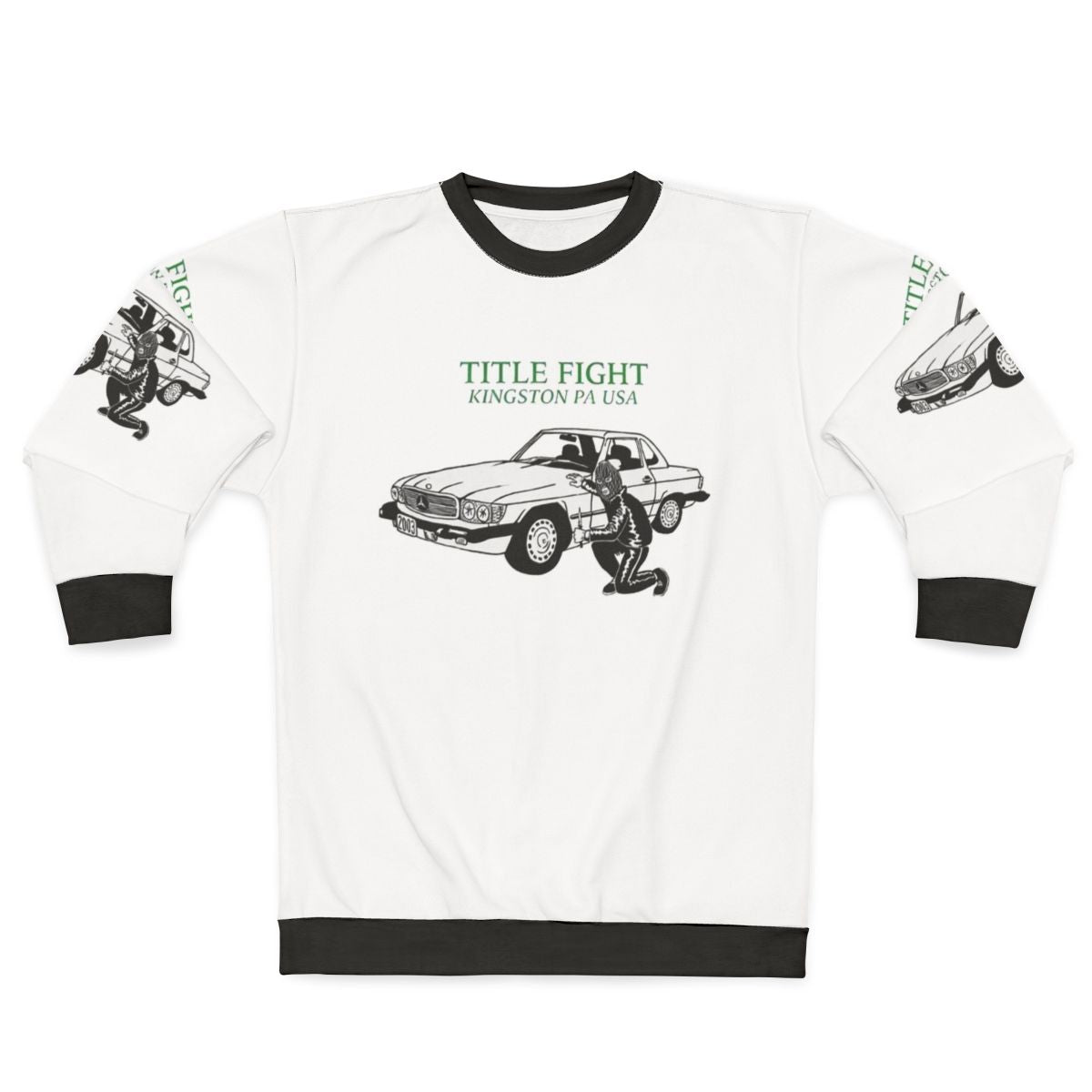 Punk rock sweatshirt with Rob The Car band logo