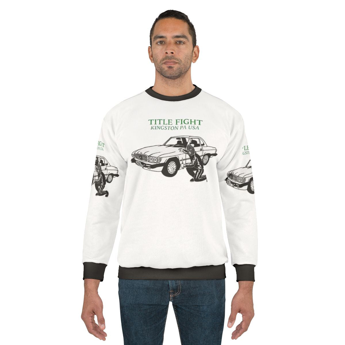 Punk rock sweatshirt with Rob The Car band logo